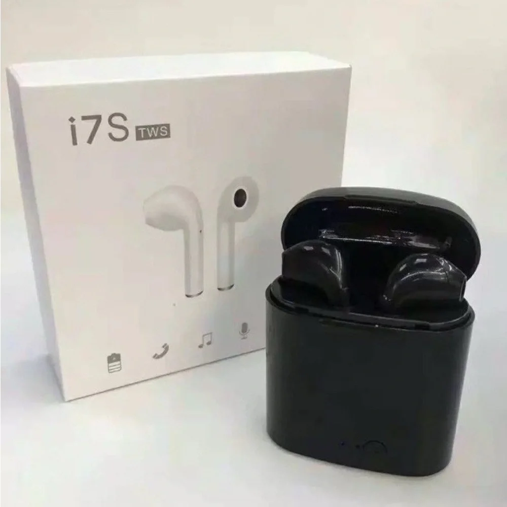 ✅i7S Wireless Bluetooth Headphone For iPhone,Android,LG,LAPTOP With Charging BOX